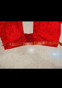 Elegant Cream &amp; Red Silk Saree