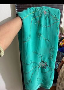 Beautiful Teal Saree