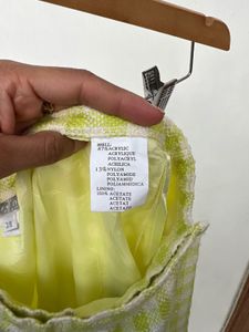 Green &amp; White Checked Wrap Around Skirt