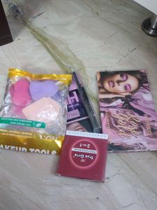 Makeup Bundle: Palettes, Kajal, Sponges
