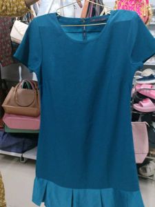 Teal Blue Short Sleeve Top