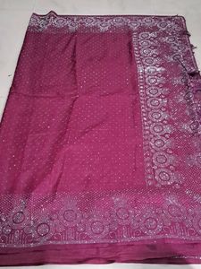 Designer Embellished Silk Saree
