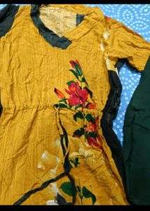yellow floral top g pants and new face wash fr