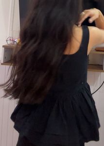 Black Embellished Flared Dress