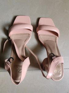 Peach Color Block Heels