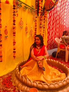 Silk Yellow Long Skirt With Dupatta