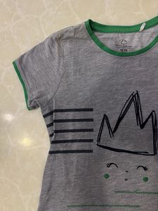 Cute Crown Print T-Shirt for Kids