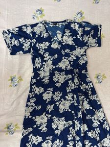 Navy blue Darzi Brand Slit Kurta