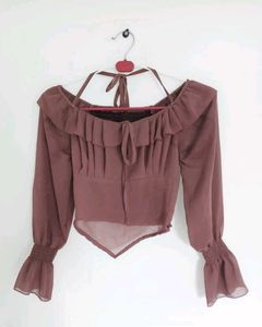 Off shoulder ruffle top✧*