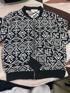 Patterned Bomber Jacket