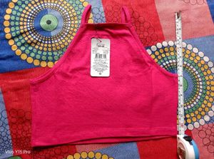 Hot Pink Crop Tank Top