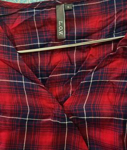 Red Plaid Top