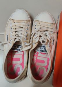 Superdry Cream Canvas Sneakers