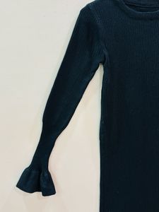 Black Knit Midi Dress