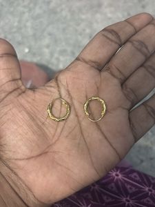 Classic Gold Textured Hoop Earrings