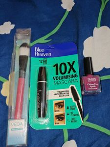 Makeup Brush, Mascara, and Nail Polish