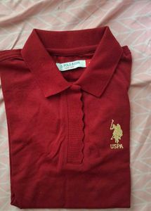 US Polo Assn. Women's Red Pol