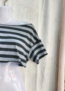 Striped Cropped T-Shirt