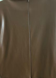 Brown Faux Leather bodycon dress