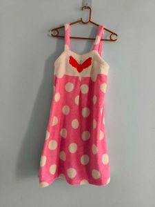 Cute Pink Polka Dot Bath Robe