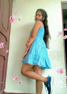 Cute Blue Gingham Mini Dress