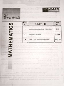 Mathematics JEE (Main + Advanced) Unit 02