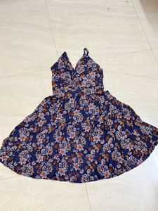 Cute Floral Print Mini Dress