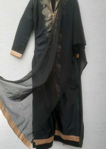 Black And Golden Ethnic Suit