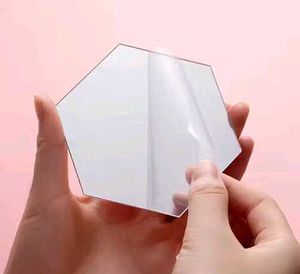 Wall Sticker's Hexagon 14 Silver mirror sticker