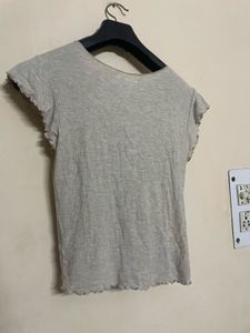 Ruched Drawstring V-Neck Top