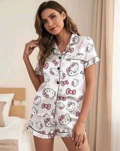 Hello Kitty night Set - White & Pink
