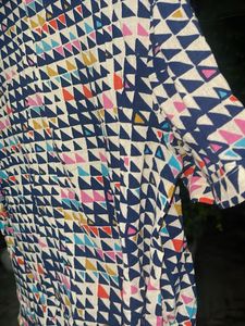 Colorful Geometric Print Top