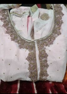 Peach Embroidered Salwar Suit
