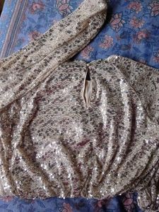 Sequin glitter glam Crop Top