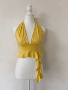 Yellow Halter Neck Bikini Top🫶🏻