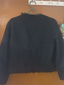 Chic Black Tweed Jacket