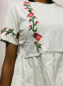 White Patchwork Top