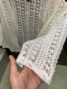 Beautiful White Crochet Shrug