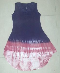 Tie-Dye Sleeveless Purple Kurti - Women