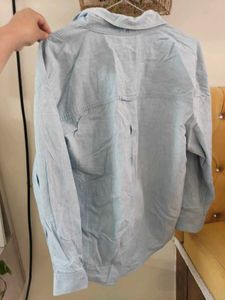 Light Blue Collared Button-Up Shirt
