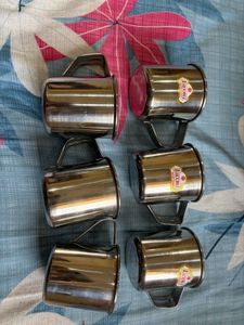Set of 6 Stainless Steel Mugs- Brand New