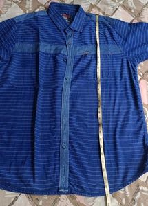 Blue Striped Men's Casual Shirt