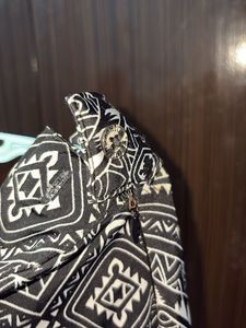 Black &amp; White Tribal Print Skirt