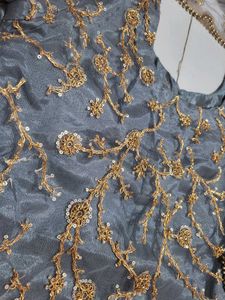 Grey Silk Net suit