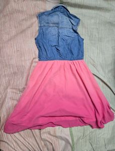 Denim &amp; Pink Ombre Dress