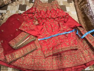 Red Embroidered Lehenga Choli