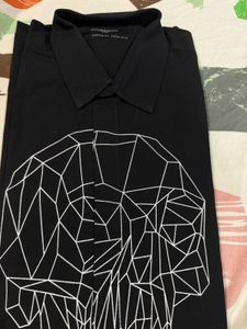 Graphic Print Black Shirt