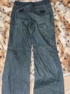 it girl low waist y2k Striped Flare Leg Jeans