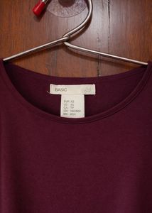 H&amp;M Burgundy Pocketed Knit Dress
