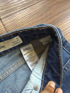 Classic Blue Denim Wide Leg Jeans